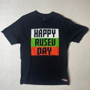 WWE Rusev Happy Rusev Day Black T Shirt Authentic Wear Mens L